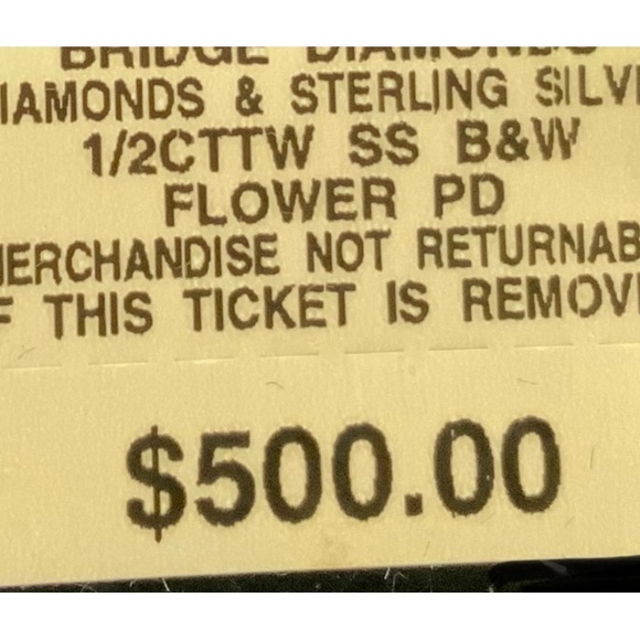 Ring - Black, Yellow, White Diamond set in SS - NWOT - Picture 3 of 3